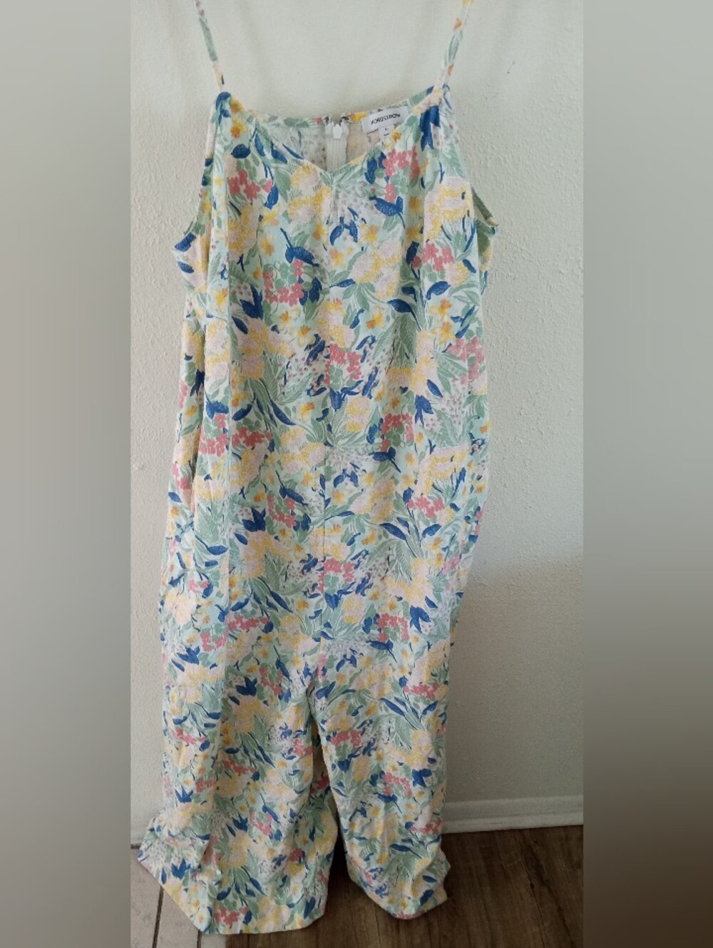 NORDSTROM'S Linen Blend Botanical Print Jumpsuit | XL - Picture 2 of 7